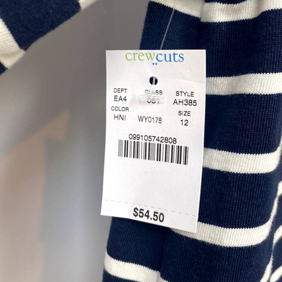 Crewcuts Navy and White Striped Kids Casual Dress - Picture 6 of 6